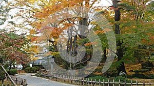 Kasumiga-ike Pond at Kenrokuen Garden in Kanazawa