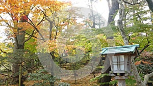 Kasumiga-ike Pond at Kenrokuen Garden in Kanazawa