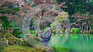 Kasumiga-ike Pond in Kenrokuen Park