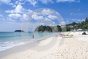 Kata beach tourists phuket island thailand