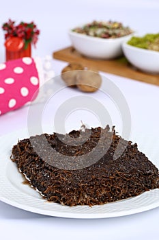 Kataifi with chocolate