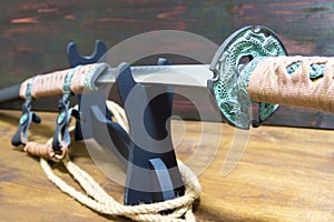 Katana samurai sword. Honor of the samurai.