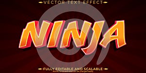 Katana text effect, editable samurai and blade customizable font style