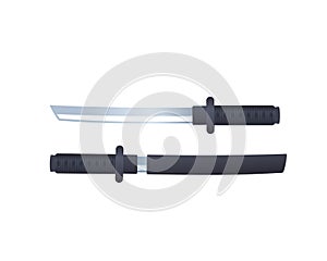 Katana vector on white