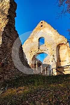 Katarinka - Church and Monastery of St. Catherine ruins in Dechtice, Slovakia