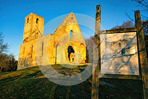 Katarinka - Church and Monastery of St. Catherine ruins in Dechtice, Slovakia