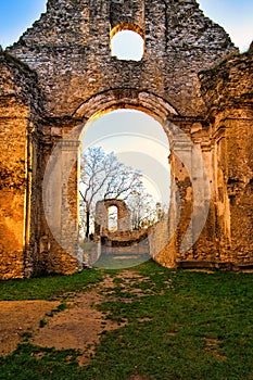 Katarinka - Church and Monastery of St. Catherine ruins in Dechtice, Slovakia