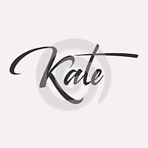 Kate English name greeting lettering card photo