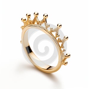 Kate Queen Gold Ring - Inspired By Emek Golan\'s Crown Style