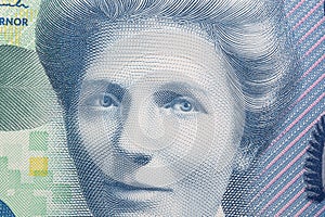 Kate Sheppard a closeup portrait from New Zealand money