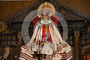 Kathakali actor in Kerala, India photo