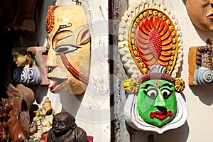 Kathakali and tribal masks in Kochi photo