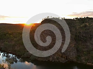 Katherine gorge in nitmiluk national park at sunset