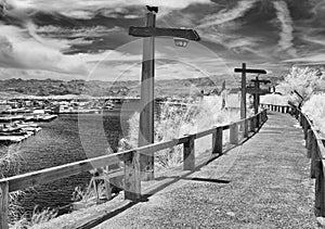 Katherine Landing Marina on Lake Mohave, infrared