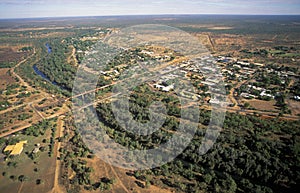 The Katherine river and the town of Katherine