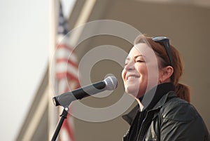 Kathleen Madigan with the Troops