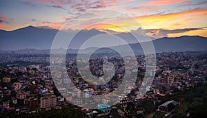 Kathmandu City in the evening