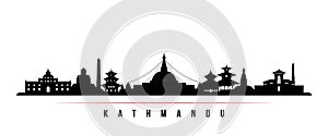 Kathmandu skyline horizontal banner.