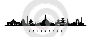 Kathmandu skyline horizontal banner. photo