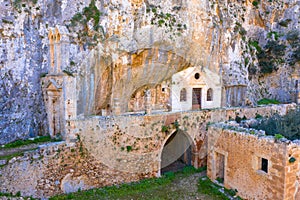 The Katholiko Monastery church of St John the Hermit, near Gouverneto Monastery, Chania Crete