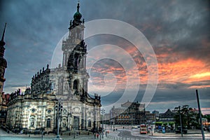 Katholische Hofkirche in HDR