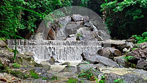 Kathu Waterfall In Beautiful Rain Forest In Kathu District