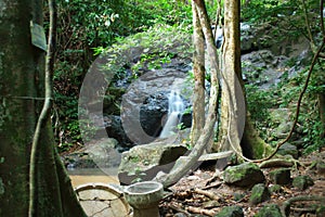 Kathu Waterfall, hidden in the jungle in the province of Phuket, Thailand.