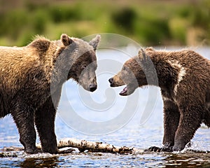 Katmai Brown Bears; Brooks Falls; Alaska; USA