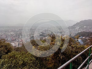Katmandu city view from hilly area in nepal photo