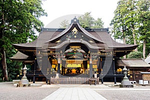 Katori jingu shrine in green forest in Chiba Prefecture, Japan