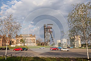 Katowice / Industrial landscape the old mine shaft