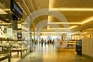 Katowice. Poland 11 May 2021. Shopping Silesia City Center background. People shopping in modern commercial mall center