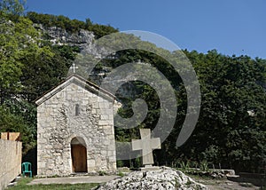 Katskhi Pillar Church with Two Crosses