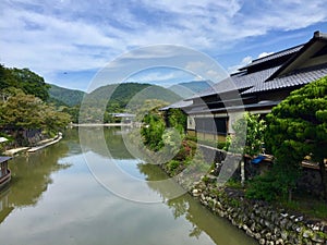 Katsura river in Kyoto Japan