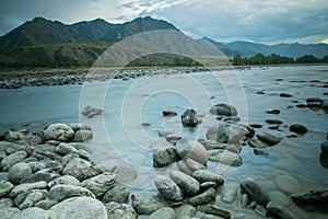 Katun river and rocky peaks