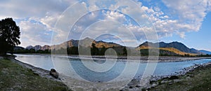 Katun river and rocky peaks