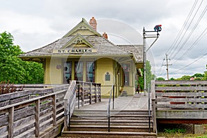 the Katy Depot in Frontier Park n St Charles, Missouri