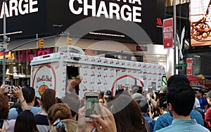 Katy Perry in Times Square, NYC, USA