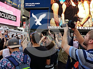 Katy Perry in Times Square, NYC, USA