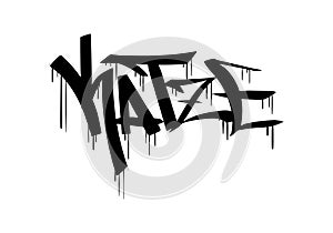KATZE(GERMANY LANGUAGE)word graffiti tag style