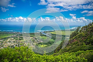 Kauai, Hawaii -Panoramic aerial view photo