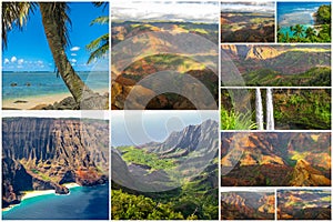 Kauai landscapes collage
