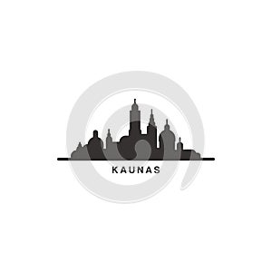 Kaunas cityscape skyline city vector logo