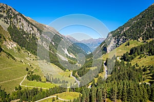 The Kauner Valley Glacier Road Tyrol, Austria at noon