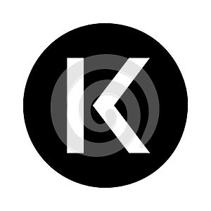 Kava Network black flat icon isolated on white background