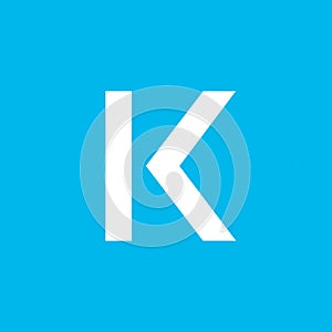 Kava Network white flat icon isolated on blue background