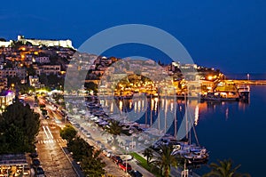 Kavala by night, Greece photo