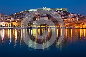 Kavala Town at Night photo