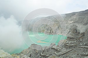 Kawah Ijen Crater - East Java, Indonesia photo