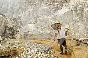 Kawah Ijen - sulphur vulcano, Indonesia, East Jawa